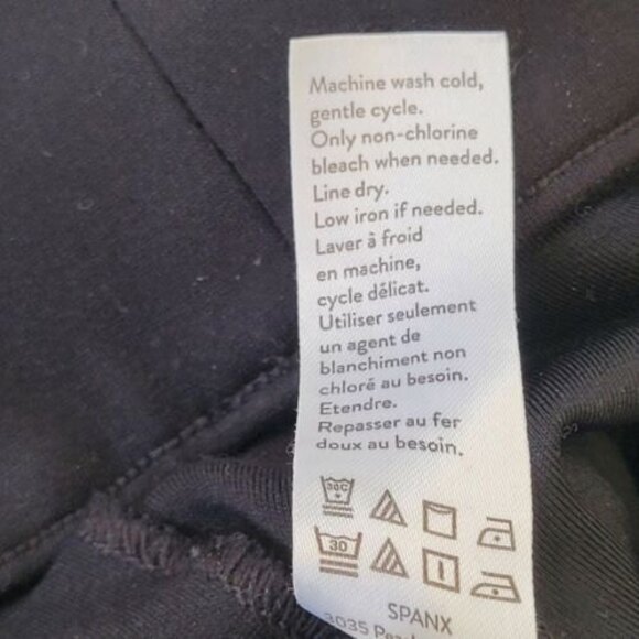 Spanx The Perfect Black Pant Back Seam Skinny Pants Medium petite compression - Picture 10 of 12